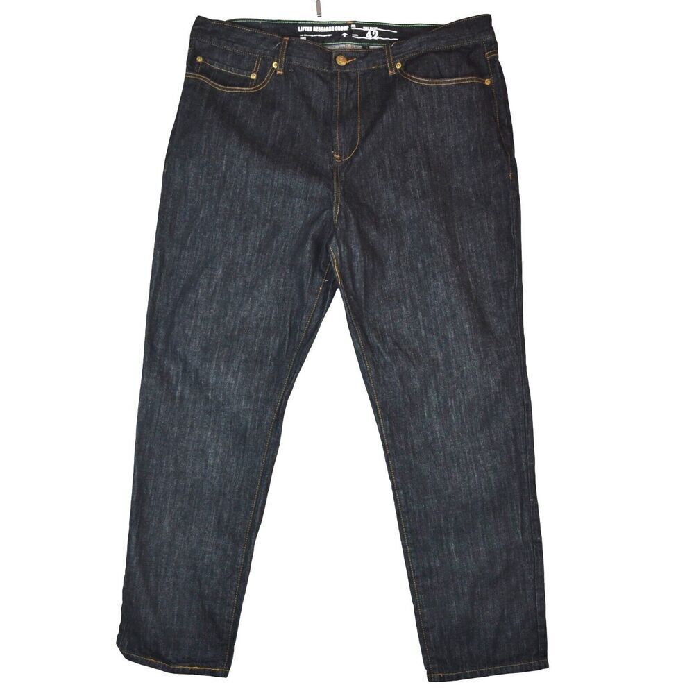 Vintage LRG Jeans Mens 42x30 Blue True Taper Leg Hip Hop Grunge Cyber Skater Y2K